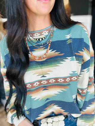 Canyon Ridge Ribbed Pullover Top