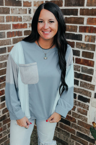 Daisy Color Block Long Sleeve Top-Long Sleeves-MOTIS-Motis & Co Boutique, Women's Fashion Boutique in Carthage, Missouri