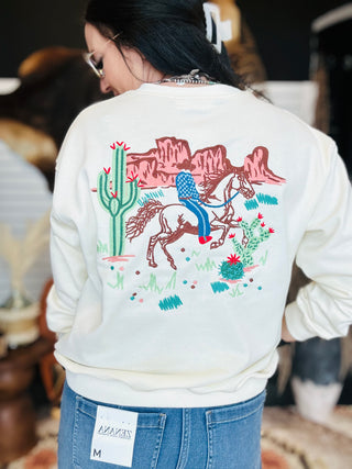 Evie Western Embroidered Pullover-graphic Sweatshirt-Taelynn-Motis & Co Boutique, Women's Fashion Boutique in Carthage, Missouri