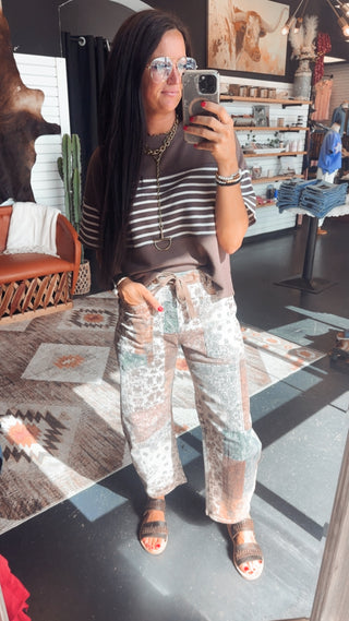Emily Cloud Knit Striped Top-Short Sleeves-Tres Bien-Motis & Co Boutique, Women's Fashion Boutique in Carthage, Missouri