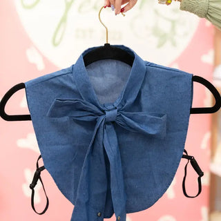 Dixon Denim Faux Tie Collar-Tops-Summer Tees-Motis & Co Boutique, Women's Fashion Boutique in Carthage, Missouri
