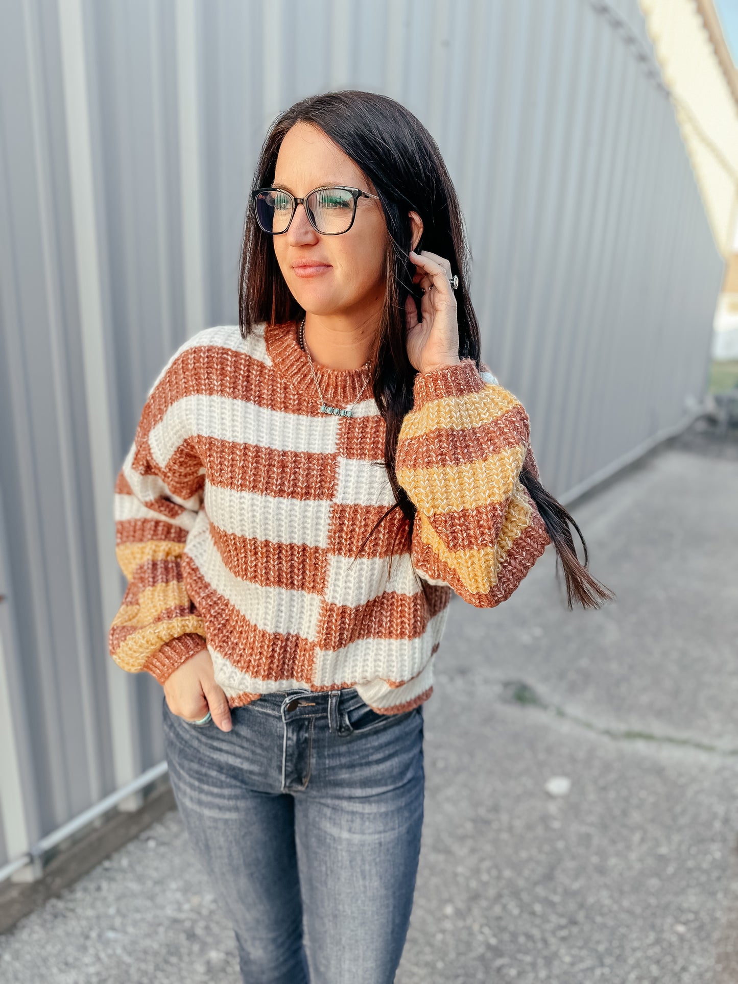 Marla Cozy Color Block Sweater