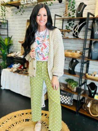 Dawson Cropped Polka Dot Pants-Pants-24th-Motis & Co Boutique, Women's Fashion Boutique in Carthage, Missouri