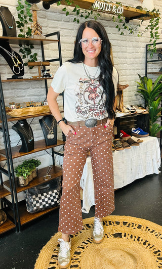 Dawson Cropped Polka Dot Pants-Pants-24th-Motis & Co Boutique, Women's Fashion Boutique in Carthage, Missouri
