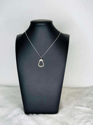Stirrup Sterling Silver Necklace-Necklaces-Touch of Gallop-Motis & Co Boutique, Women's Fashion Boutique in Carthage, Missouri