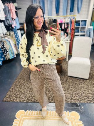 Landon Polka Dot Fleece Pullover-Pullovers-Papermoon-Motis & Co Boutique, Women's Fashion Boutique in Carthage, Missouri