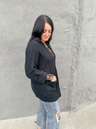 Becca Black Knit Cardigan-Cardigans-MOTIS-Motis & Co Boutique, Women's Fashion Boutique in Carthage, Missouri