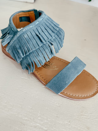 Fringe Star Naughty Monkey Teal Sandal-Sandals-Naughty Monkey-Motis & Co Boutique, Women's Fashion Boutique in Carthage, Missouri