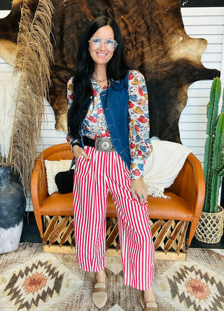 Jace Red Striped Wide Leg Pants-Pants-Urban Daizy-Motis & Co Boutique, Women's Fashion Boutique in Carthage, Missouri
