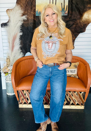 XOXO Rodeo Greetings Boxy Graphic Tee-Graphic Tees-XOXO ART & Co-Motis & Co Boutique, Women's Fashion Boutique in Carthage, Missouri