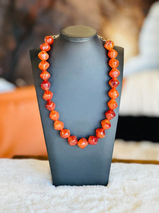 Taos Brown Acrylic Stone Chunky Beaded Necklace-Necklace-What's Hot-Motis & Co Boutique, Women's Fashion Boutique in Carthage, Missouri