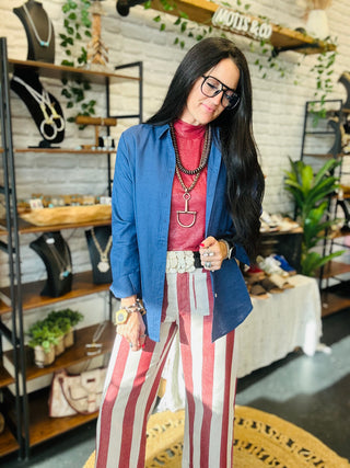 Mick Wine Striped Cropped Pants-Pants-Jodifl-Motis & Co Boutique, Women's Fashion Boutique in Carthage, Missouri