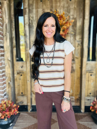 Cheyenne Striped Sleeveless Swearer