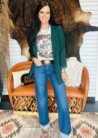 XOXO Houston Team Roper Boxy Graphic Tee-Graphic Tees-XOXO ART & Co-Motis & Co Boutique, Women's Fashion Boutique in Carthage, Missouri