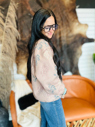 Clara Cowboy Print Sweatshirt