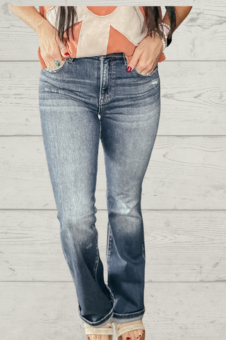 Robbie High Rise Dark Bootcut Jean-Jeans-Risen-Motis & Co Boutique, Women's Fashion Boutique in Carthage, Missouri