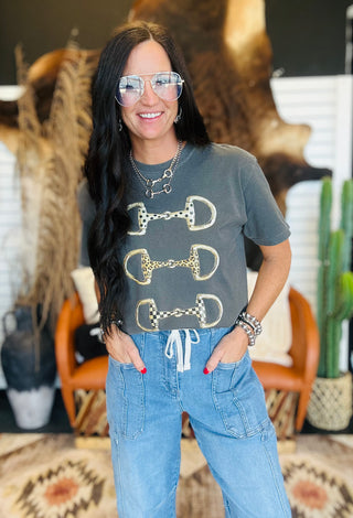 Fancy Horse Bit Graphic Tee-Graphic Tees-Branded by Barta-Motis & Co Boutique, Women's Fashion Boutique in Carthage, Missouri