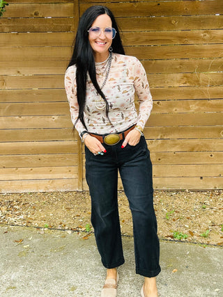 Desert Dreams Sheer Mesh Top-Long Sleeves-Howdy Hanny-Motis & Co Boutique, Women's Fashion Boutique in Carthage, Missouri