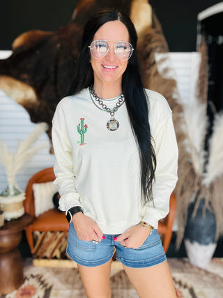 Evie Western Embroidered Pullover-graphic Sweatshirt-Taelynn-Motis & Co Boutique, Women's Fashion Boutique in Carthage, Missouri