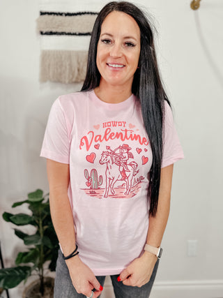 Howdy Valentine Cupid Pink Graphic Tee-Graphic Tees-Motis & CO-Motis & Co Boutique, Women's Fashion Boutique in Carthage, Missouri