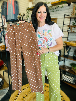 Dawson Cropped Polka Dot Pants-Pants-24th-Motis & Co Boutique, Women's Fashion Boutique in Carthage, Missouri