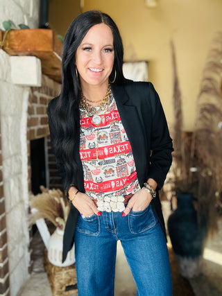 Ciara Western Collage Top