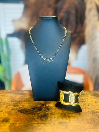 Palomino Horse Bit Necklace-Necklaces-Carol Su-Motis & Co Boutique, Women's Fashion Boutique in Carthage, Missouri
