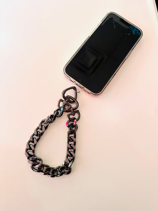 Metal Heart Clasp Wrist Phone Strap-Phone Accessories-Motis & CO-Motis & Co Boutique, Women's Fashion Boutique in Carthage, Missouri