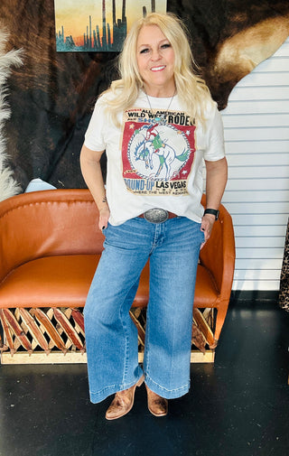 XOXO Wild West Rodeo Boxy Graphic Tee-Graphic Tees-XOXO ART & Co-Motis & Co Boutique, Women's Fashion Boutique in Carthage, Missouri