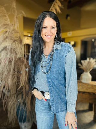 Long Sleeve Button Front Blouse - Zoie-Long Sleeves-Very J-Motis & Co Boutique, Women's Fashion Boutique in Carthage, Missouri