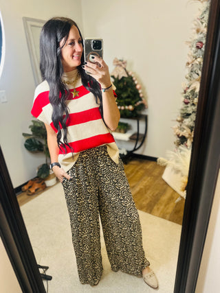 Lex Leopard Print Wide Leg Pants-Pants-Very J-Motis & Co Boutique, Women's Fashion Boutique in Carthage, Missouri