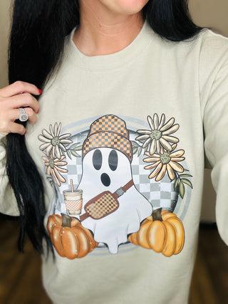 Pumpkin Patch Ghost Graphic Sweatshirt-graphic Sweatshirt-Motis-Motis & Co Boutique, Women's Fashion Boutique in Carthage, Missouri