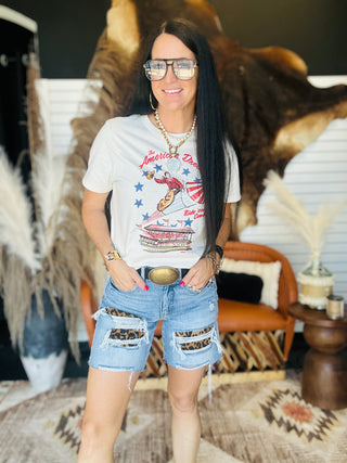 XOXO American Dream Western Boxy Tee-Graphic Tees-XOXO ART & Co-Motis & Co Boutique, Women's Fashion Boutique in Carthage, Missouri