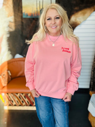 Trust Jesus Graphic Sweatshirt