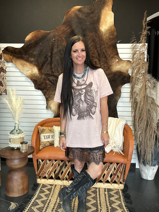 Boho Rocker Cowgirl Graphic Tee-Graphic Tees-J Coons-Motis & Co Boutique, Women's Fashion Boutique in Carthage, Missouri