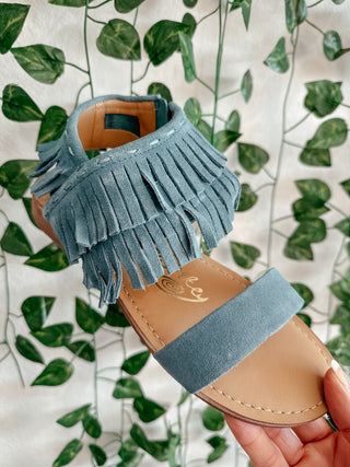 Fringe Star Naughty Monkey Teal Sandal-Sandals-Naughty Monkey-Motis & Co Boutique, Women's Fashion Boutique in Carthage, Missouri