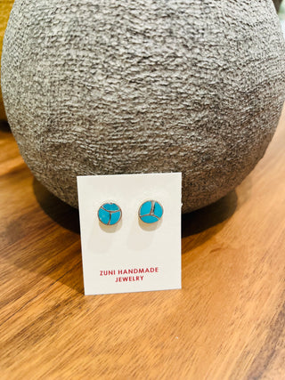 Carmichel Zuni Turquoise Earrings-Earrings-Motis & CO-Motis & Co Boutique, Women's Fashion Boutique in Carthage, Missouri