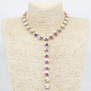 Kingston Crystal Lariat Necklace-Necklace-What's Hot-Motis & Co Boutique, Women's Fashion Boutique in Carthage, Missouri