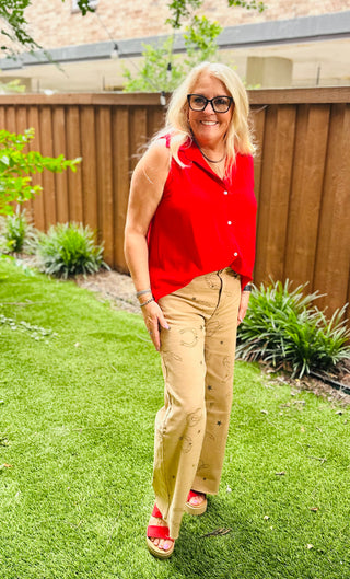 Marshall Western Print Twill Stretch Pants-Pants-EASEL-Motis & Co Boutique, Women's Fashion Boutique in Carthage, Missouri