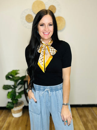 Kenzie Basic Short Puff Sleeve Top-Short Sleeves-LA MIEL-Motis & Co Boutique, Women's Fashion Boutique in Carthage, Missouri