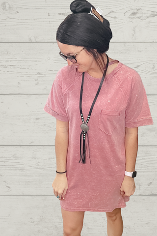 Kicking it Casual T-Shirt Dress Pink-Dresses-Very J-Motis & Co Boutique, Women's Fashion Boutique in Carthage, Missouri