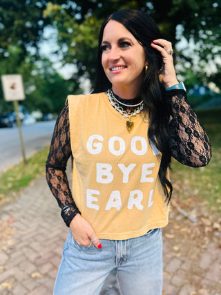 Good Bye Earl Sleeveless Graphic Tee-Graphic Tees-Poppy & Pine-Motis & Co Boutique, Women's Fashion Boutique in Carthage, Missouri
