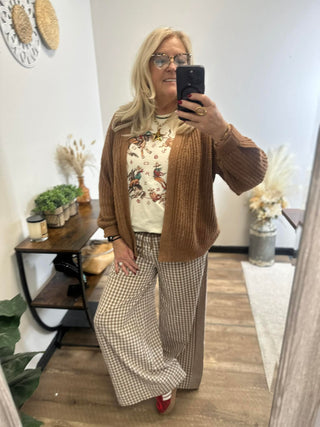 Chester Checkered Wide Leg Pants-Pants-EASEL-Motis & Co Boutique, Women's Fashion Boutique in Carthage, Missouri