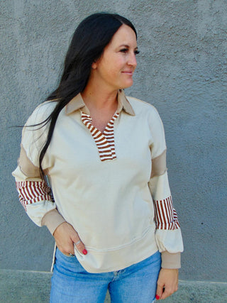 Brynn Stripe Color-Block Sweatshirt-Long Sleeves-Jodifl-Motis & Co Boutique, Women's Fashion Boutique in Carthage, Missouri