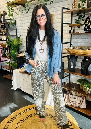 Sebastian Star Stripe Leopard Pants-Pants-Veveret-Motis & Co Boutique, Women's Fashion Boutique in Carthage, Missouri