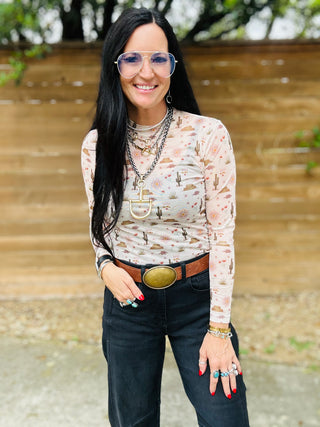 Desert Dreams Sheer Mesh Top-Long Sleeves-Howdy Hanny-Motis & Co Boutique, Women's Fashion Boutique in Carthage, Missouri