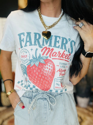 Strawberry Farmers Market Graphic Tee-Graphic Tees-MOTIS-Motis & Co Boutique, Women's Fashion Boutique in Carthage, Missouri