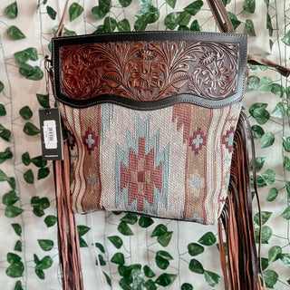 Mercury Hand Tooled Myra Fringed Bag-Handbags-Myra-Motis & Co Boutique, Women's Fashion Boutique in Carthage, Missouri