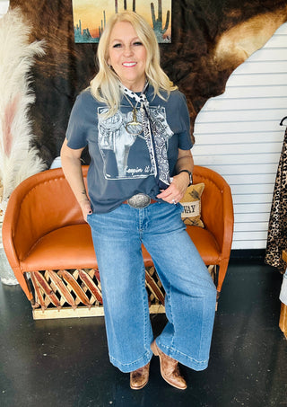 XOXO Keepin' It Western Boxy Graphic Tee-Graphic Tees-XOXO ART & Co-Motis & Co Boutique, Women's Fashion Boutique in Carthage, Missouri