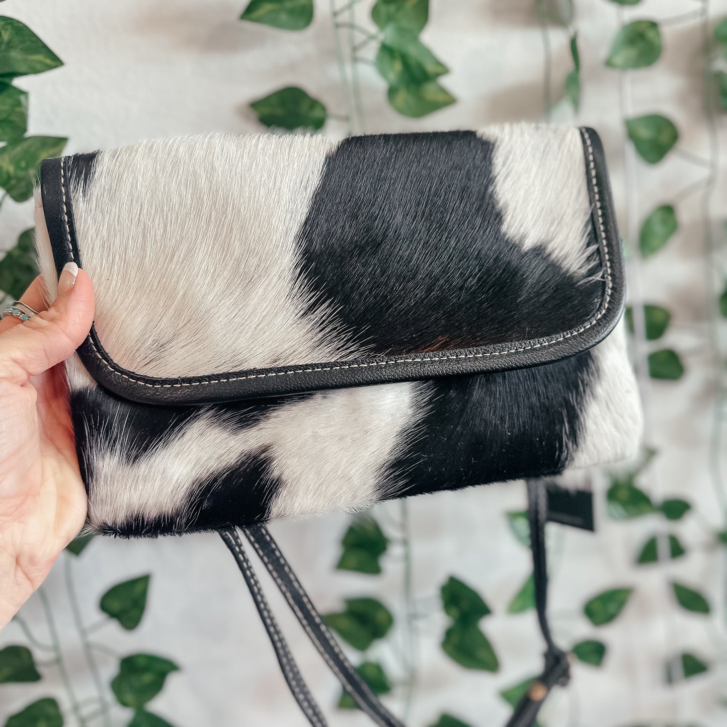 Cow Print Hair On Myra Crossbody Bag